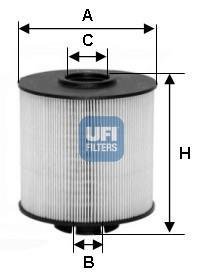 Топливный фильтр UFI 2601700