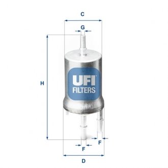 Фильтр топливный VAG 1.2 TDI CR, Bluemotion 09-12 (OE) (пр-во) UFI 31.845.00 (фото 1)