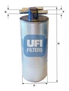 Фильтр топлива AUDI A6/A6 ALLROAD 2.7D-3.0D 2004-2011 d75.2x213mm UFI 31.953.00