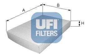 Фільтр, повітря у внутрішній простір UFI 53.017.00