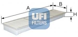 Фільтр, повітря у внутрішній простір UFI 53.101.00