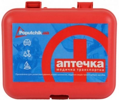 Аптечка медична транспортна-1, згідно з ТУ, пластиковий футляр Украина 02-001-P