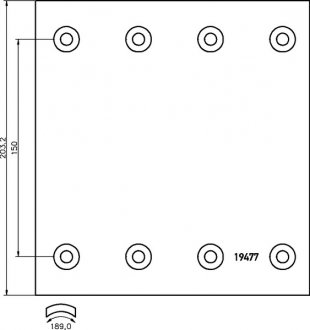 Комплект гальмівних накладок, WVA 19477/19478 (стандарт) (з заклепками) Ulltimate JA19477-0