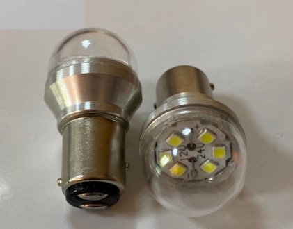 Лампа світлодіодна P21W/5 BAY15d 6SMD 12/24V (двоконтактна) UNILICHT UNL40215015 (фото 1)