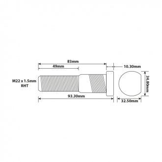 Фото автозапчастини болт колеса Universal Components KLTH0270