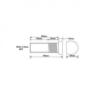 Фото автозапчастини шпилька колісна M22X70мм DISCOS Universal Components MRWB0004