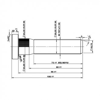 Фото автозапчастини шпилька колісна SCANIA Universal Components SCWB0010