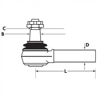 Фото автозапчастини наконечник рульової тяги UC Universal Components VLBJ0005