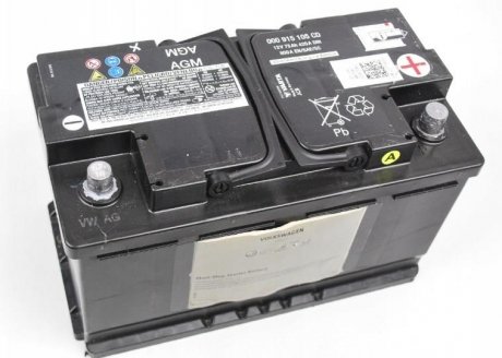 Акумуляторна батарея AGM 75АН/420А VAG 000915105CD (фото 1)