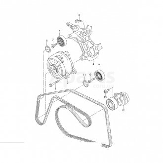 Ремень поликлиновой VW Touareg 3.0 D (18-)/Audi A4-A8 (16-), Q5, Q7 (17-), Q8 (19-) VAG 059903137AS