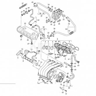 Фото автозапчастини прокладка впускного коллектора Audi A3, A4 B6; SEAT ALTEA, ALTEA XL, LEON, TOLEDO III; SKODA OCTAVIA II; Volkswagen EOS, GOLF PLUS V, GOLF V, JETTA III, PASSAT B6, TOURAN 2.0 07.02-11.10 VAG 06D129717D