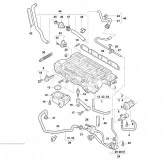 Фото автозапчастини пневматичний дросель (Ремкомплект) AUDI A3, A4 B8, A5, TT; SEAT ALHAMBRA, ALTEA, ALTEA XL, LEON, TOLEDO III; OCTAVIA II, SUPERB II, YETI; VW CC B7, GOLF VI 1.2-4.2 02.04- VAG 06J998386 (фото 1)