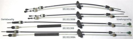 Трос рычага переключения передач MERCEDES SPRINTER 3,5-T (B906), SPRINTER 3-T (B906), SPRINTER 4,6-T (B906), SPRINTER 5-T (B906); Volkswagen CRAFTER 30-35, CRAFTER 30-50 1.8-3.5 04.06- VAG 2E1321308