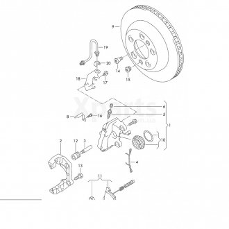 Колодки гальмівні задній Volkswagen Touareg 2,5-6,0L 10/02-> VAG 7L6698451