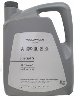 Фото автозапчасти масло двигателя (5L+) SAE 5W40; Volkswagen 502.00; Volkswagen 505.00 VAG G 052502M4