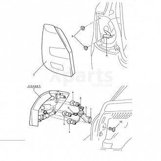 Фото автозапчастини гайка крепления фонаря Fabia new VAG WHT002649