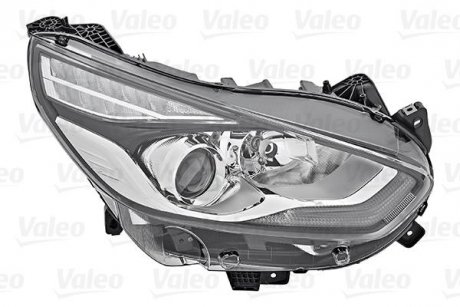 Фара правая (2*H7/LED, электро, с моторчиком, галоген; с лампочкой, вставить цвет: черный) FORD S-MAX 01.15- Valeo 046675