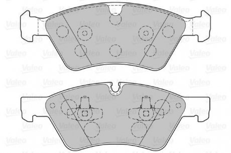 Гальмівні колодки дискові MERCEDES GL-Class/M-Glass/R-Class 3,0-5,0 передні 05- Valeo 301107 (фото 1)