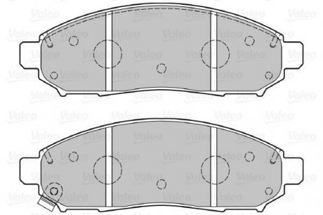 Тормозные колодки дисковые NISSAN Leaf/NP300/NV200/Pathfinder 2,5-4,0 передние 05- Valeo 301140 (фото 1)