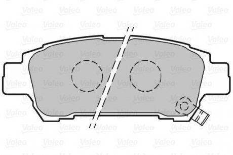 Тормозные колодки дисковые YOYOTA Avensis/Previa 2,0-2,4 задние 00-09 Valeo 301542 (фото 1)