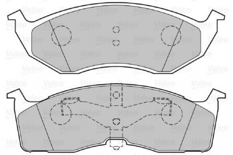 Тормозные колодки дисковые CHRYSLER Vision/Voyager 2,0-3,8 передние 93-01 Valeo 301556 (фото 1)