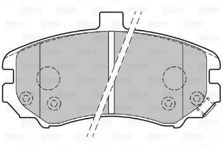 Тормозные колодки дисковые Hyundai Elantra 1,6-2,0 передние 00-06 Valeo 301739 (фото 1)