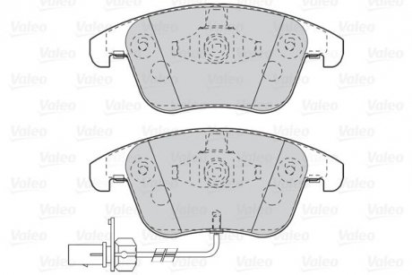 Тормозные колодки дисковые AUDI A4/A5/S5 1,8-3,2 передние 07-17 Valeo 302098 (фото 1)