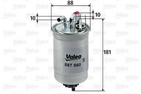 Топливный фильтр AUDI A2 1.2D/1.4D 02.00-08.05 Valeo 587560