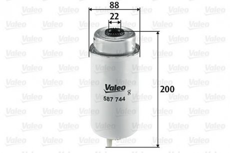 Топливный фильтр FORD TRANSIT 2.0D/2.4D 07.01-05.06 Valeo 587744 (фото 1)