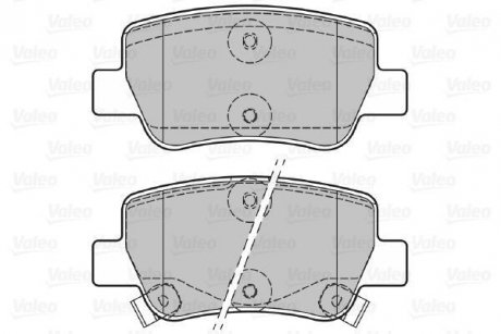 Фото автозапчасти гальмівні колодки, дискове гальмо (набір) Valeo 601057