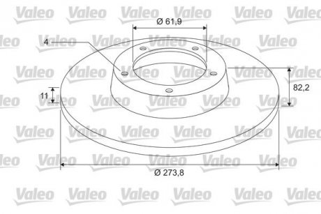 Гальмівний диск із підшипником задній (з підшипником; з кільцем ABS) RENAULT GRAND SCENIC II 1.5D-2.0 04.04-06.09 Valeo 675406 (фото 1)