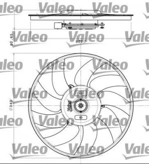 Вентилятор радіатора (правий) Valeo 696349