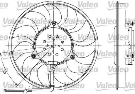 Вентилятор радіатора Volkswagen (8E0959455C) Valeo 698612