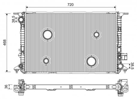 Фото автозапчасти радиатор двигателя (АКПП) AUDI A8 D4 2.0-3.0D 06.10-01.18 Valeo 701224