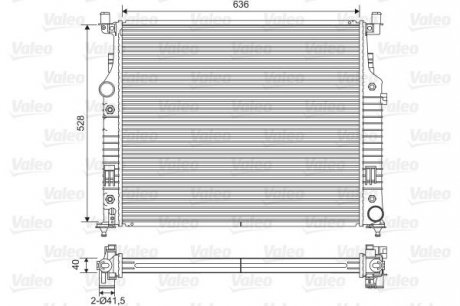 Радиатор охлаждения Mercedes ML (W164) 3.0CDI 05-/5.5i 07- Valeo 701569 (фото 1)