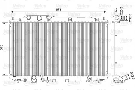 Фото автозапчастини радіатор двигуна (АКПП) HONDA CIVIC VII, CIVIC VIII 1.3H/1.4 10.03- Valeo 701570