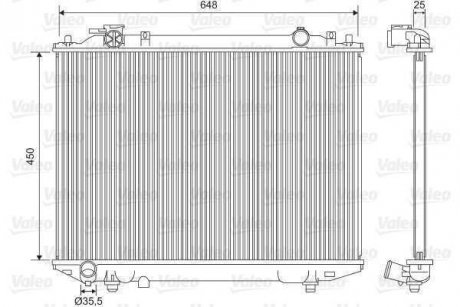 Радиатор двигателя FORD RANGER 2.5D 10.99-06.06 Valeo 701615 (фото 1)