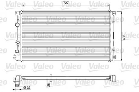 Основной радиатор OPEL MOVANO; RENAULT MASTER II 1.9D-2.8D 07.98- Valeo 701725