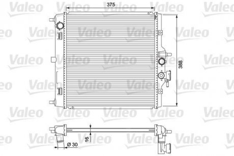 Фото автозапчасти радиатор основной KIA PICANTO 1.1 04.04- Valeo 701732