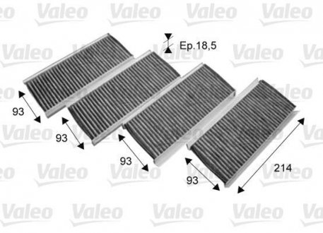 Фильтр салона с элементами активированного угля BMW 3 (E90), 3 (E92), 3 (E93) 4.0/4.4 03.07-12.13 Valeo 715712 (фото 1)