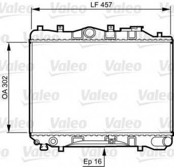 Фото автозапчасти радиатор двигателя MAZDA 323 III 1.1/1.4/1.5 08.85-10.89 Valeo 730436