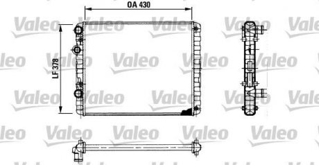 Фото автозапчасти радиатор двигателя SEAT AROSA, CORDOBA; Volkswagen LUPO I, POLO, POLO III, POLO III CLASSIC 1.0-1.9D 10.94-06.06 Valeo 730956 (фото 1)