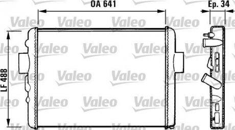 Фото автозапчасти радиатор двигателя (без рамы) IVECO DAILY II 8140.23-8140.67F.3721 01.89-05.99 Valeo 731572