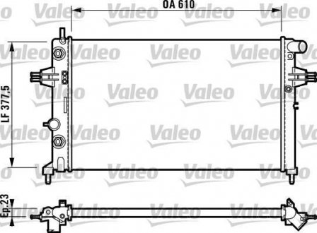 Фото автозапчастини радіатор основний OPEL ASTRA G, ZAFIRA A 1.4-2.2 02.98-12.09 Valeo 732549