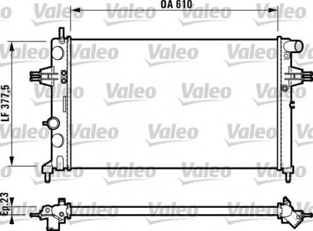 Фото автозапчасти радиатор основной OPEL ASTRA G 1.6/1.8 02.98-01.05 Valeo 732729