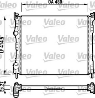 Фото автозапчасти радиатор основной (ручной) RENAULT CLIO II, THALIA I 1.5D 06.01- Valeo 732737