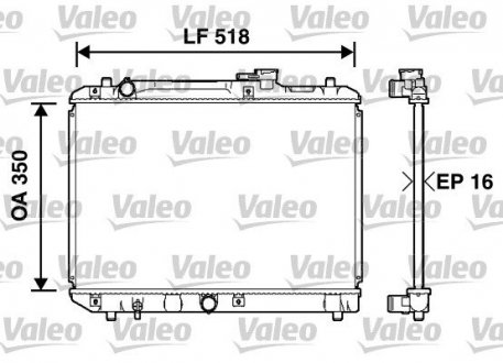 Фото автозапчасти радиатор основной SUZUKI BALENO 1.3/1.6 07.95-05.02 Valeo 732750 (фото 1)