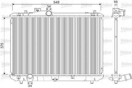 Радиатор двигателя SUZUKI SWIFT III 1.3/1.5 02.05- Valeo 733216 (фото 1)