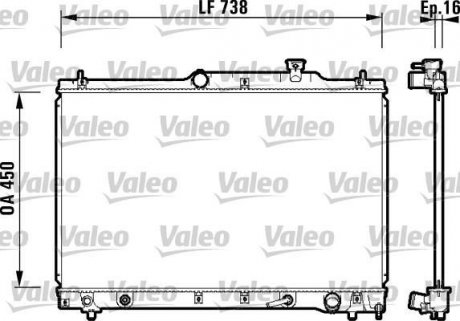 Фото автозапчасти радиатор основной TOYOTA PREVIA 2.4 02.00-02.06 Valeo 734201