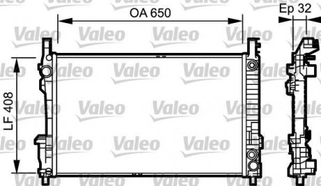 Фото автозапчасти радиатор основной MERCEDES A (W169), B (W245) 1.5-2.0D 09.04-06.12 Valeo 734379